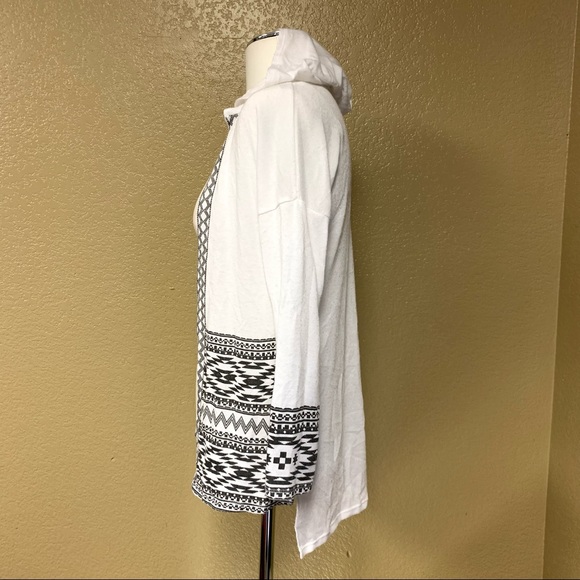 Self Esteem Hooded Cardigan Large Aztec Boho Southwest - Picture 2 of 5